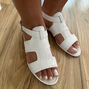 Givenchy White Rubber Jelly Sandals
